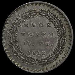 1812 George III Silver Eighteenpence Bank Token Reverse