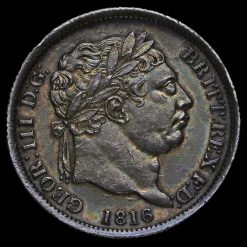 1816 George III Milled Silver Shilling Obverse