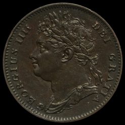 1821 George IV Copper Farthing Obverse