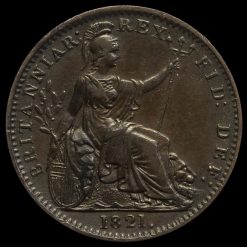 1821 George IV Copper Farthing Reverse