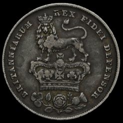 1826 George IV Milled Silver Shilling Reverse