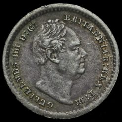 1834 William IV Milled Silver Three-Halfpence Obverse