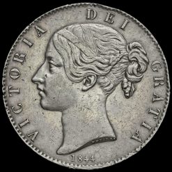 1844 Queen Victoria Young Head Silver Crown Obverse
