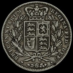 1847 Queen Victoria Young Head Silver XI Crown Reverse