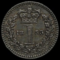 1853 Queen Victoria Young Head Silver Maundy Penny Reverse