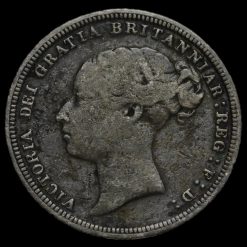 1883 Queen Victoria Young Head Silver Sixpence Obverse