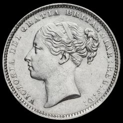 1883 Queen Victoria Young Head Silver Shilling Obverse