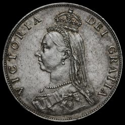 1887 Queen Victoria Jubilee Head Silver Florin Obverse