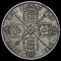 1887 Queen Victoria Jubilee Head Silver Florin Reverse