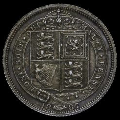 1887 Victoria Jubilee Head Sixpence Reverse