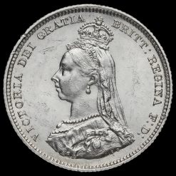 1887 Queen Victoria Jubilee Head Silver Shilling Obverse
