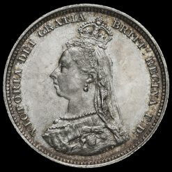 1887 Queen Victoria Jubilee Head Silver Shilling Obverse