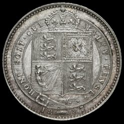 1887 Queen Victoria Jubilee Head Silver Shilling Reverse