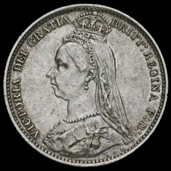 1887 Queen Victoria Jubilee Head Silver Wreath Sixpence Obverse
