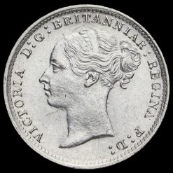 1887 Queen Victoria Young Head Silver Threepence Obverse