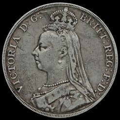 1889 Queen Victoria Jubilee Head Silver Crown Obverse