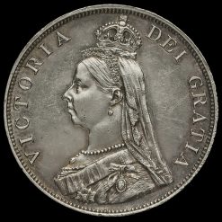 1889 Queen Victoria Jubilee Head Silver Double Florin Obverse