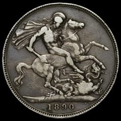 1890 Queen Victoria Jubilee Head Silver Crown Reverse