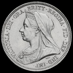 1893 Queen Victoria Veiled Head Silver Shilling Obverse