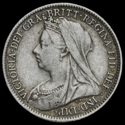 1899 Queen Victoria Veiled Head Silver Sixpence Obverse