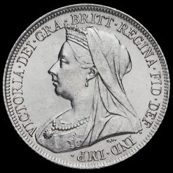 1899 Queen Victoria Veiled Head Silver Shilling Obverse