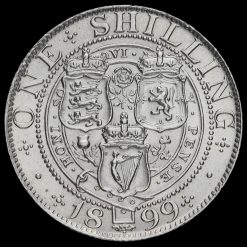 1899 Queen Victoria Veiled Head Silver Shilling Reverse