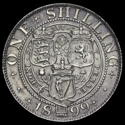 1899 Queen Victoria Veiled Head Silver Shilling Reverse