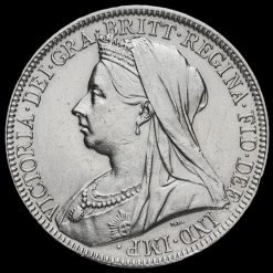 1901 Queen Victoria Veiled Head Silver Florin Obverse