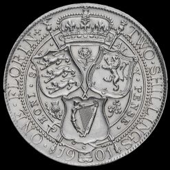 1901 Queen Victoria Veiled Head Silver Florin Reverse