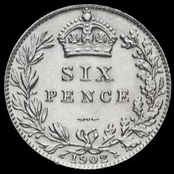 1902 Edward VII Silver Sixpence Reverse