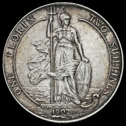 1902 Edward VII Silver Florin Reverse