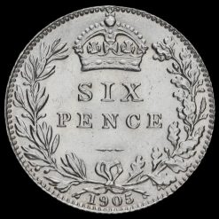 1905 Edward VII Silver Sixpence Reverse