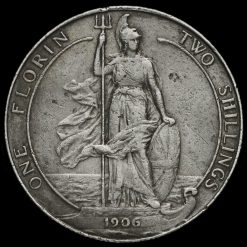 1906 Edward VII Silver Florin Reverse