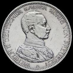 German States, Prussia Wilhelm II 1914 A Silver 5 Mark Obverse