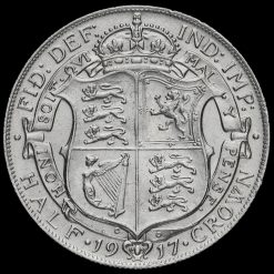 1917 George V Silver Half Crown Reverse