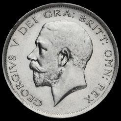 1917 George V Silver Half Crown Obverse