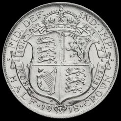 1918 George V Silver Half Crown Reverse