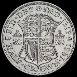 1931 George V Silver Half Crown Reverse