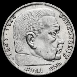 Germany 1938 E Silver 5 Reichsmark Obverse
