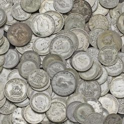 500 Grams of Circulated Pre 1947 British .500 Silver Bullion Investment Shillings and Sixpences